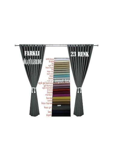 Farklı Ölçülerde Rustik Kapsüllü Star Blackout Fon Perde.23 Renk