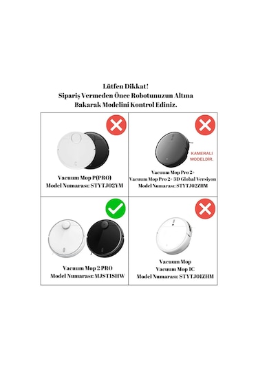 Xiaomi Mop 2 Pro Beyaz MJST1SHW Uyumlu Fırça Filtre Seti-5 Parça