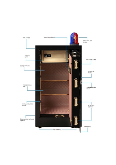 İnsafe ISC100A6 Special Edition Mega Büyük Boy Çelik Para Kasası - Değerli Eşya ve Mücevher Kasası