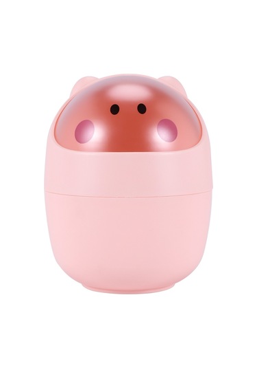 Pazly--mini Çöp Kutusu Masaüstü Çöp Sepeti Temizleme Varil Küçük Masa Düzenleyici Depolama Çöp Kovaları Hayvan Çöp Tenekesi Kağıt Havlu Kabı Pembe