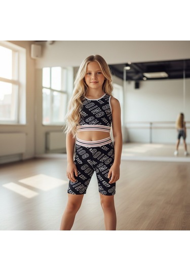 Just Keep Sporcu Çocuk Takım Siyah