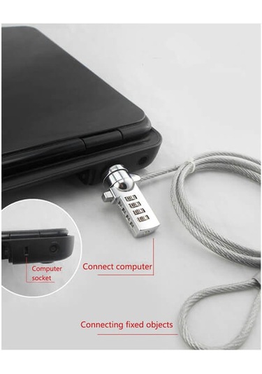 Şifreli Bilgisayar Laptop Kilit Notebook Kilidi 1.2 Metre