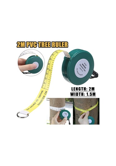 Geri Çekilebilir Mezura 2000mm Pvc79 İnç Ağaç Cetvel Metre Ölçü Bantları Bahçe Ağaç Çapını Ölçmek İçin Pratik Bir Araç