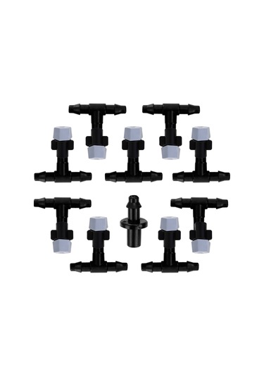 Mufunye 10m Pvc Hortum 10 Adet Buharlayıcı Nozzle Seti Bahçe Sulama Seracılık Soğutma Nemlendirme