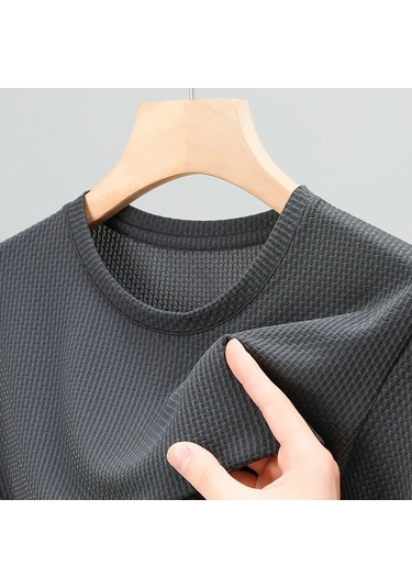 Anımal Game Erkek Yazlık Kısa Kollu Buz İpek T-shirt - Rahat Nefes Alabilen Büyük Boy Tişörtkahverengi Kahverengi