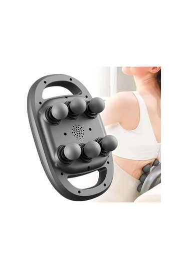Six Headed Massage Gun Bel Masaj Aleti, Bel Masajı, Masaj Aleti Gri