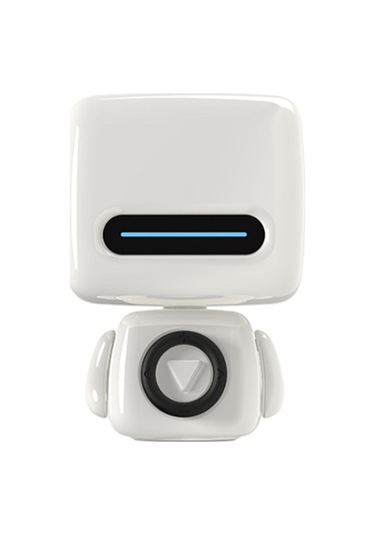 Homyl Mini Robot Kablosuz Bluetooth 5.0 Hoparlör Subwoofer Beyaz
