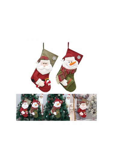 Noel Ağacı Asılı Çorap Kolye Şeker Hediye Çantası Noel Süslemeleri Aile Ev Dekorasyonları İçin Çorap