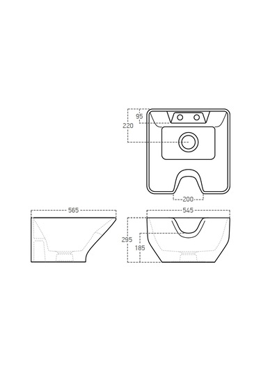 Seramik Kuaför Lavabosu 57 Cm Beyaz Bayan Kare Yıkama Başlığı Beyaz