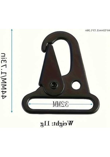 Besthome1 Dağcılık Tokalara Sahip Ağır Hizmet Tırmanma Karabina 32mm Siyah Siyah