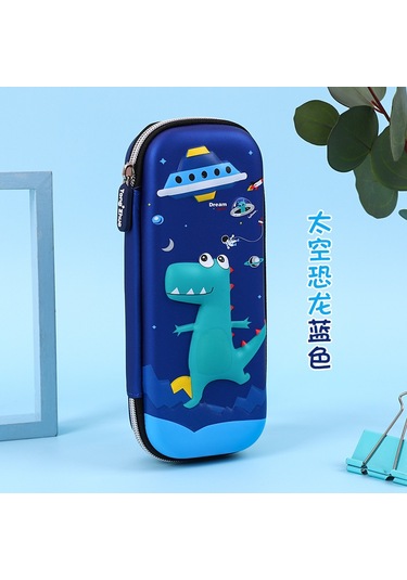 Aurora Sevimli Yaratıcıkalemçantasıkırlı Dayanıklışrtasiye Çantasıkalem Kutusu Mavi Dinozor Mavi