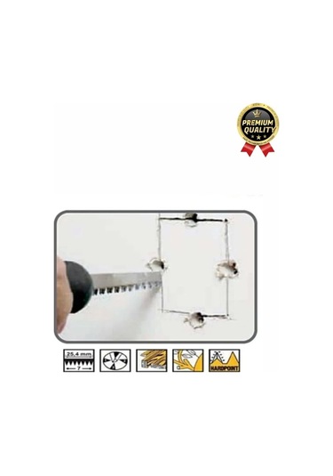 Üstün Kalite Dayanıklı Çelik Sivri Uçlu Çift Taraflı Ahşap Sunta Kesme Oygu Alçıpan Testere 150 Mm