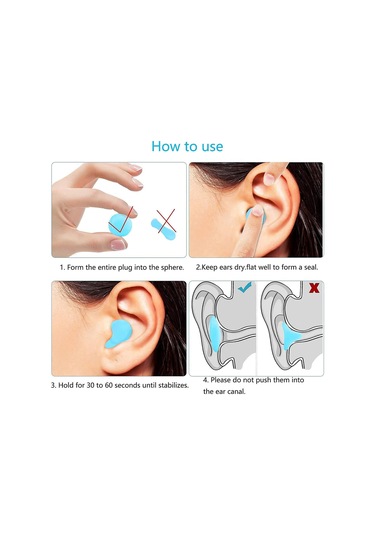 Inf 12'li Ses Geçirmez Silikon Kulak Tıkacı Paketi