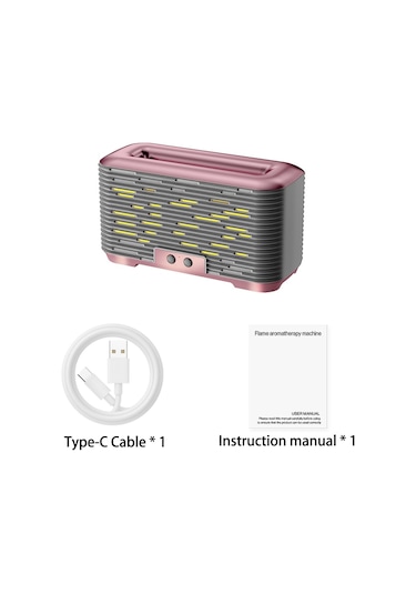 Zamanlama Fonksiyonlu 350ml Simüle Alev Aromaterapi Nemlendirici Altın