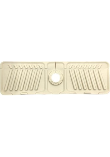 Novahub Bej Musluk Mat Çok Fonksiyonlu Lavabo Drenaj Mat Tezgah Koruyucu Sıçramaya Dayanıklı Ped Silikon Mutfak İçin Bej