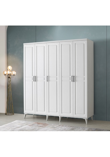 GuneyStore Sport 5 Kapaklı Komple MDF Gardırop