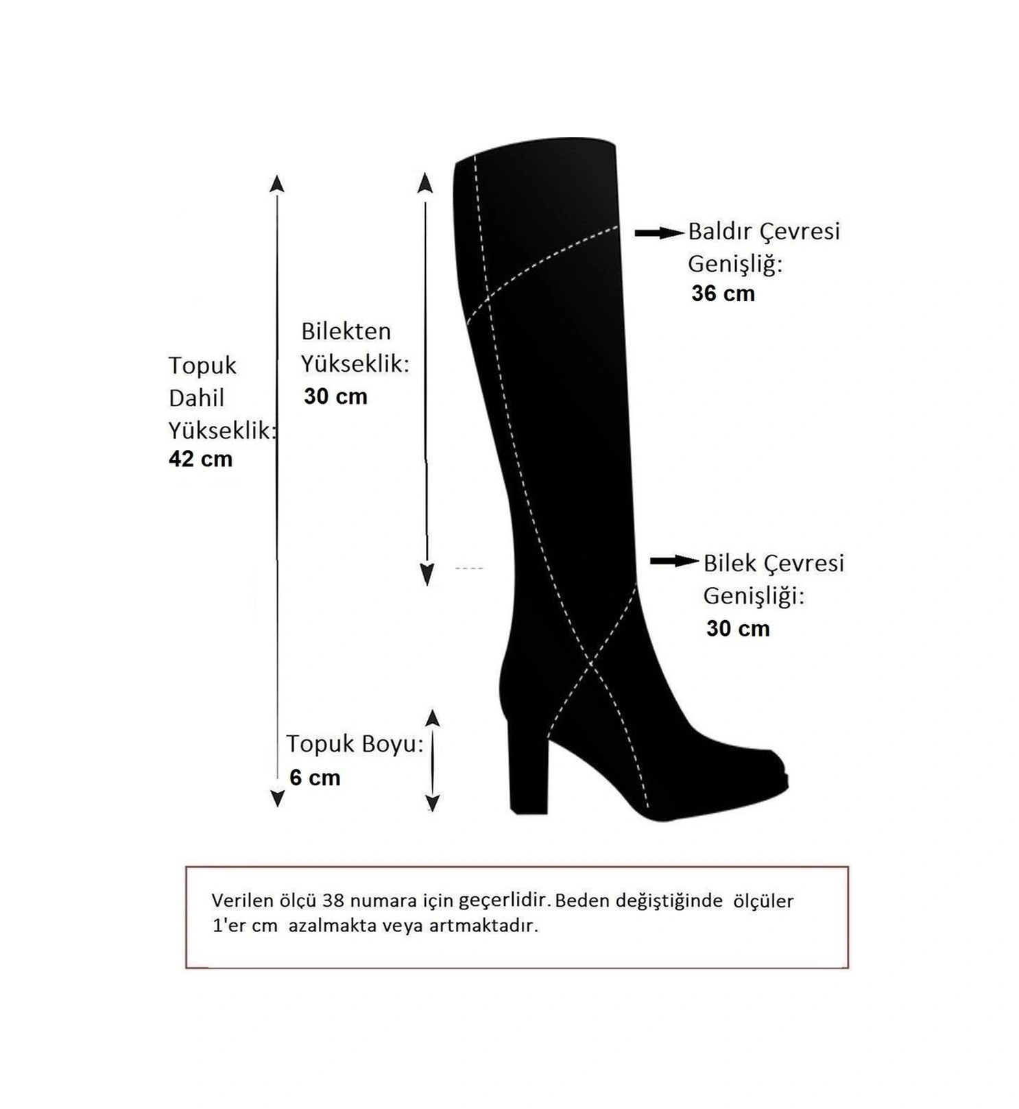 V654082101 Kahverengi Hakiki Deri Nubuk Kalın Topuklu Kadın Çizme Kahverengi-nubuk