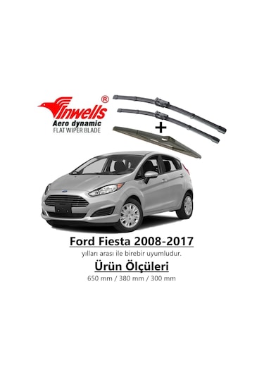 Ford Fiesta Ön+Arka Muz Silecek Takımı 2008-2017