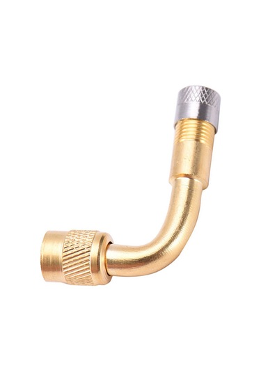 Neevoyu Araba Motosiklet Lastik Valfi Bakır Metal Uzatma Kolu 90 Derece - Tamir Ve Hava Doldurma Kolu