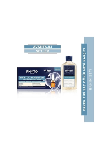 Cyane Erkek Tipi Kronik Saç Dökülmesine Karşı Bakım Serumu & Saç Dökülmesi Karşıtı Şampuan Seti
