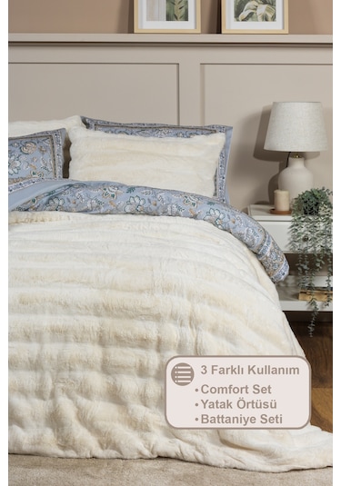 Elart Marsel Comfort Uyku Seti 220x240 Cm Krem Krem