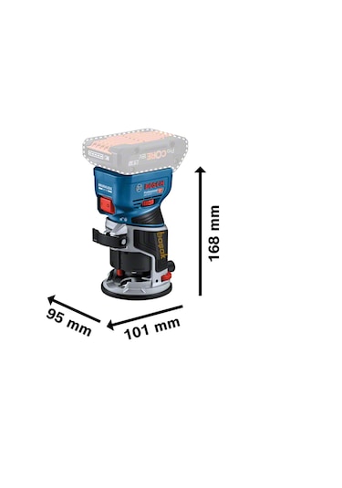 Bosch GKF 18V-8 1 x 4 Ah Procore Akülü Avuç İçi Dik Freze