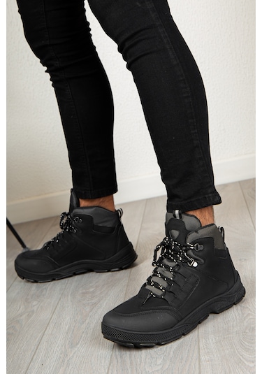 D00201 Garantili Ürün Soğuk Geçirmez Erkek Bot Siyah