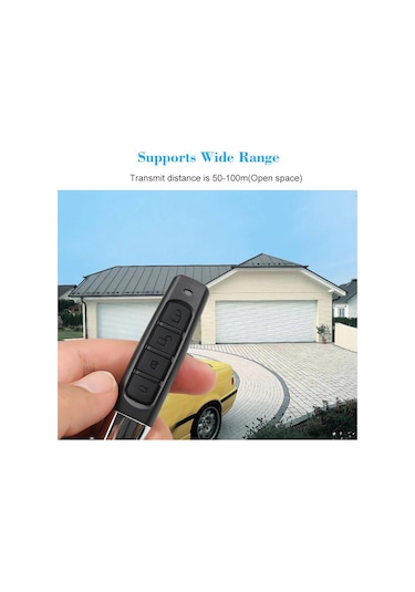 Kebidu Garaj Kapısı Kapı Uzaktan Kumandası 433mhz Otomatik Çift Kopya Uzaktan 4 Black Abcd