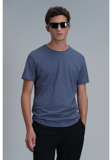 Lufian Junya Erkek Basic Tisört Gece Mavisi Gece Mavisi 111020203100230 111020203100230 Saks Mavisi