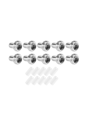 10 Adet Seramik Tüp Kovanları Ve 10 Adet Metal Başlıklı Konnektör Adaptörleri