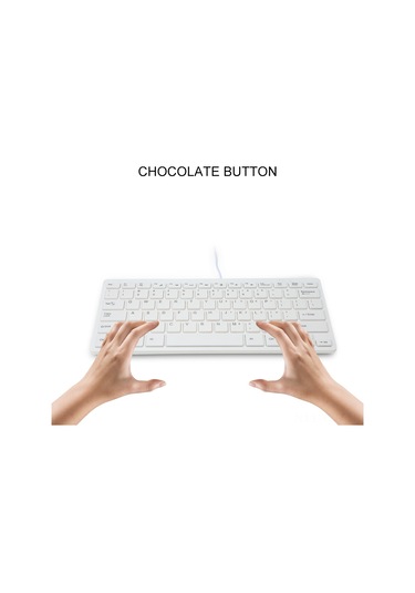 Yuntech01 Küçük Usb Kablolu Klavye K-1000 Beyaz - 78 Tuşlu, Ergonomik Tasarım, 130 Cm Uzun Kablolu, Taşınabilir Ve Dayanıklı