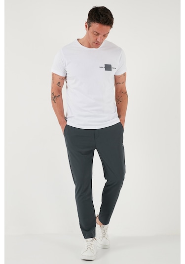 Buratti Streç Regular Fit Normal Bel Düz Paça Jogger Erkek Pantolon Cf25617801 Yeşil