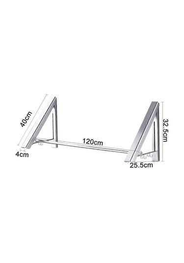 Ganzhoushop 2/3 Çubuk Geri Çekilebilir Elbise Askıları - Duvara Monte Katlanır Elbise Askısıbanyo, Balkon Gibi Depolama Organizasyonları İçin Kullanılan Elbise Kurutma Askısı120cm Çok Renkli