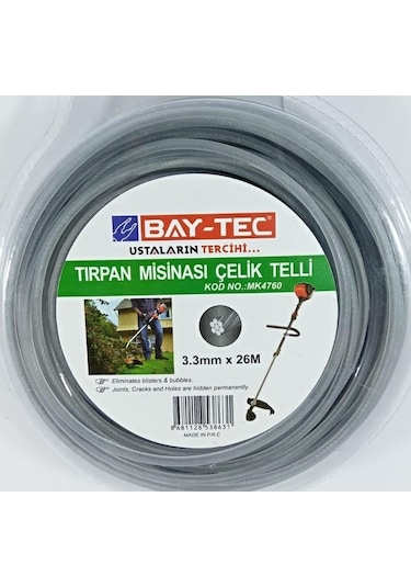 Bay-Tec MK4760 Tırpan Misinası Çelik Telli 3.3 MM x 26 M