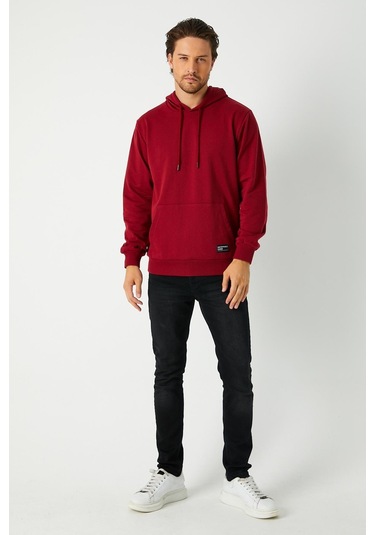 Comeor Erkek Bordo Basic Kapüşonlu Regular Fit Normal Kesim 2 İplik Kumaş Günlük Sweatshirt Bordo Comeor Erkek Bordo Basic Kapüşonlu Regular Fit Normal Kesim 2 İplik Kumaş Günlük Sweatshirt Bordo