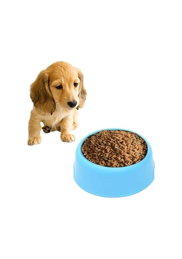 Cbtx Köpek Kedi Hafif Şeker Renk Plastik Malzeme Tekli Evcil Hayvan Kaseleri Mavi