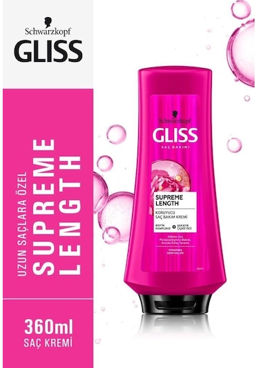 Gliss Supreme Length Uzun Saçlara Özel Saç Kremi 360 ML x 3
