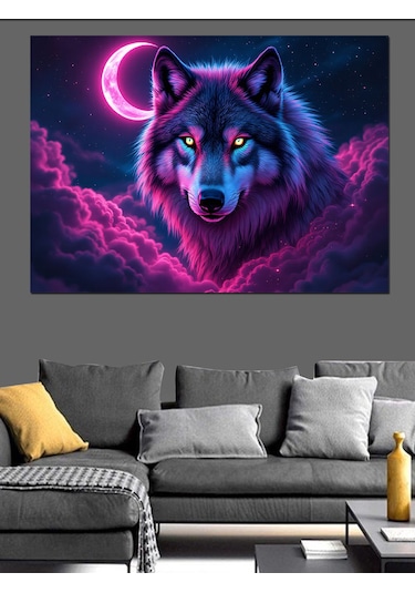 Parlayan Gece Kurdu Dekoratif Kanvas - Mdf Ahşap Tablo