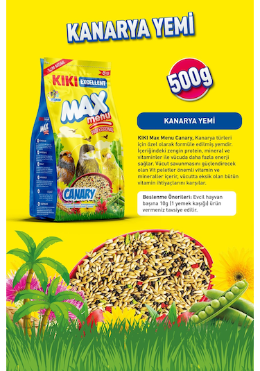 KIKI Excellent Kuş Max Menu Canary Kanarya Yemi 500 Gr. KB308
