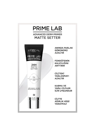 L'Oréal Paris Prime Lab Matte Setter Matlaştırıcı Makyaj Bazı