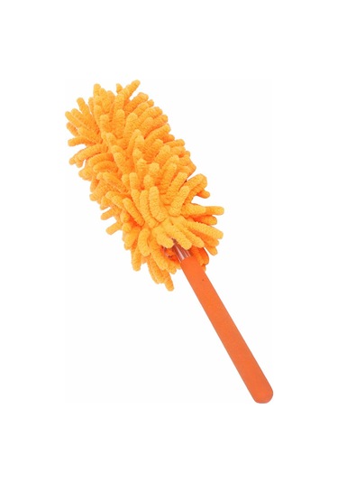 Dofolink Turuncu 72cm Çekilebilir Süpürge, Paslanmaz Çelik Saplı, Yenilebilir Chenille Mikrofiber, Zirve-duvara Temizlik, Kolay Yıkanabilir Diğer