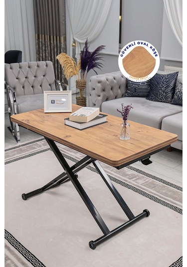 Home Üst Tabla Mdf Efesçam Oval Köşe Alt Ayak Siyah