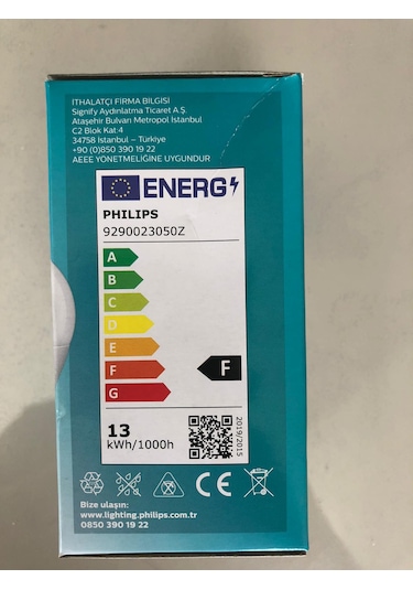 12 Adet Phılıps 13w 90w 1350 Lümen Led Lamba 3000 Kelvin Sarı