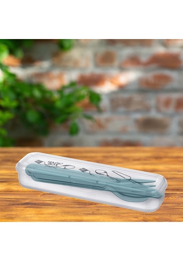 Buffer Kendiliğinden Kutulu Hijjenik Plastik Piknik Tipi Çatal K Yeşil