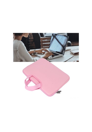 Padalink Pembe 13 İnç Laptop Çantası, Sponge Kumaş Malzeme, Su Geçirmez, 360 Koruma, Pürüzsüz Reçme, İş Ve Boş Zaman Kullanıma Uygun 35x27x2.5cm