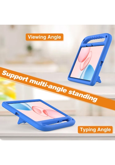 Honor Pad 10 Kılıf El Tutacağı Destekli Tablet Eva Kılıfı - Mavi Tablet Kılıfı