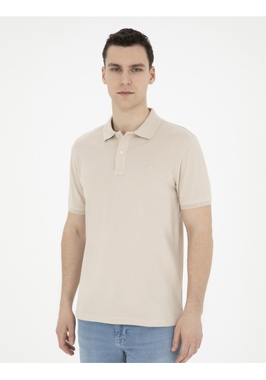 Pierre Cardin Erkek Taş Tişört Basic 50280754-vr049 Taş