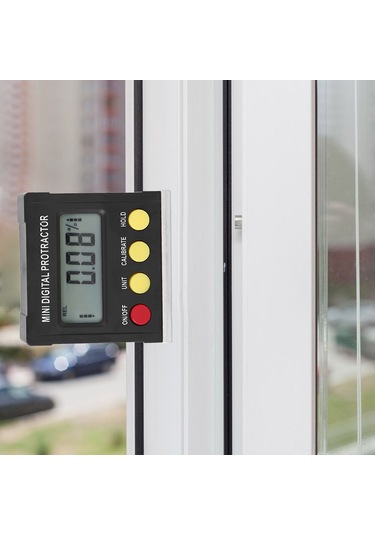 Moveevo Kompakt Dijital Açı Ölçer - Yüksek Hassasiyetli Manyetik Eğim Ölçüm Cihazı