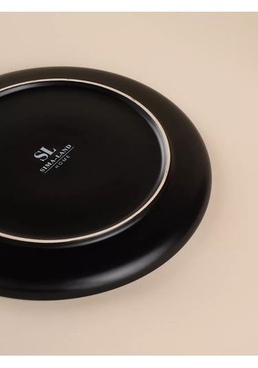 Sl Home 2 Adet Dark D 18,5 Tatlı Porselen Tabak Seti 200580856 Siyah