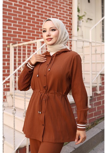 Ribana Detaylı Takım Kahverengi Kahverengi